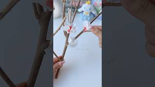 DIY cherry blossom 🌸 flower craft youtubeshorts shortvideo shorts [upl. by Heger]