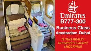 Emirates 777300 BUSINESS CLASS  Amsterdam  Dubai  Emirates Business Class [upl. by Mareah]