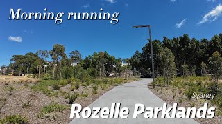 Running through the new Rozelle Parklands Sydney running [upl. by Eirrotal]