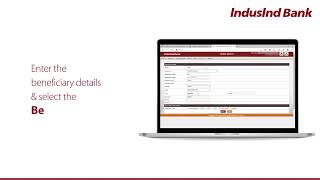 How to add a Single Beneficiary on IndusDIRECT – Corporate Internet Banking [upl. by Breeze]