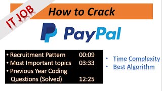 Watch this and Crack PayPal Recruitment Process  PayPal Coding Questions Solved with Explanation [upl. by Swartz]