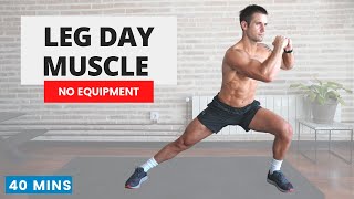 40 Minute LEG DAY SMASHER to BUILD MUSCLE  No Repeats  No Equipment  CrockFitApp [upl. by Gilmour]