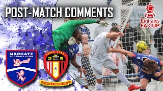 POSTMATCH COMMENTS FA CUP  Hayes amp Yeading Utd FC H  31st August 2024 [upl. by Sokim]