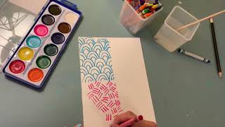 Crayon Resist with Watercolor Art Lesson [upl. by Katt]