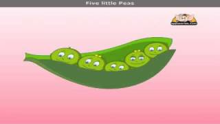 Five Little Peas with Lyrics  Nursery Rhyme [upl. by Clarabelle]