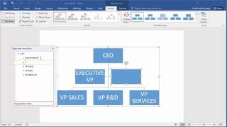 How to Create an Organization Chart in Word 2016 [upl. by Aneehsit]