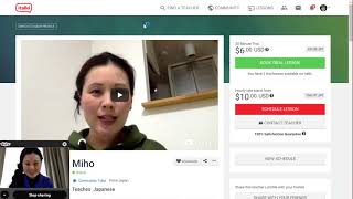 iTalki session with Japanese tutor Miho  2018 March 08 [upl. by Ynohtnacram816]