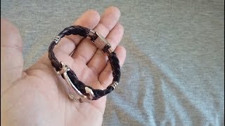 Tutorial 4 Pulseiras em Couro Trançado [upl. by Begga]