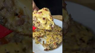 Onion and cheese omelette ASMR cooking asmrcooking omelette [upl. by Xymenes]