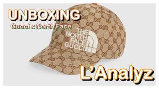 UNBOXING CASQUETTE GUCCI THE NORTH FACE  L’ANALYZ [upl. by Neeuq]