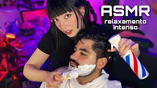 ASMR MASSAGEM FACIAL  BARBEARIA 💈 DURMA EM MINUTOS 😴 [upl. by Daisy406]