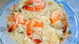 Prawn Fried Rice  Restaurant Style [upl. by Drareg186]