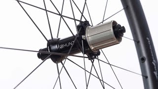 Hunt rear wheel loud freehub body 3 multipoint pawls with 3 teeth each and a 48t ratchet ring [upl. by Alym158]