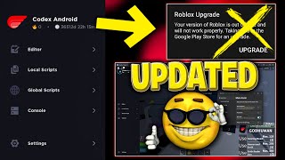 UPDATED BEST FREE Roblox Script Executor Codex Updated  Bypass Byfron  No Crash MOBILE  PC [upl. by Igiul]