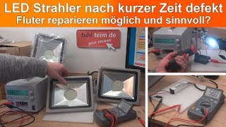 LED Strahler defekt 🔧 Reparieren möglich und sinnvoll LEDPanel und Netzteil testen [upl. by Riccio616]