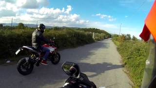 Ducati 939 hypermotard sp vs Ktm smc r 690  Akrapovic [upl. by Bolling]