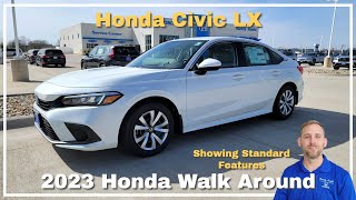 2023 Honda Civic LX Walkaround  Standard Features Demo [upl. by Dunton459]