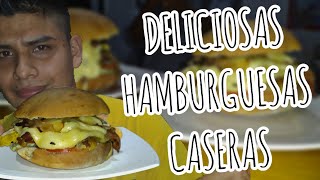 COMO prepararhacerHAMBURGUESAS CASERAS  Sazon de Silva [upl. by Aubreir]