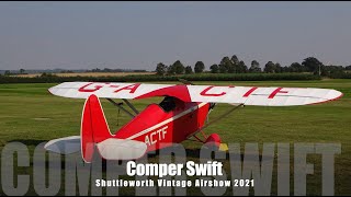 Comper Swift  Shuttleworth Vintage Airshow 2021 [upl. by Leeanne]