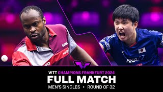 FULL MATCH  Quadri Aruna vs Tomokazu Harimoto  MS R32  WTTFrankfurt 2024 [upl. by Taber]