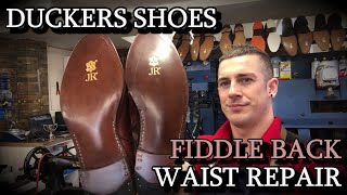 TRICKERS FIDDLE WAIST BOOTS Leather Sole Repair  JR Leather  Blind Stitched Chelsea Boots [upl. by Guthry218]