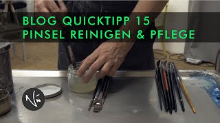 Pinsel Reinigen amp Pflege  QUICKTIPP 15 [upl. by Nuawd]