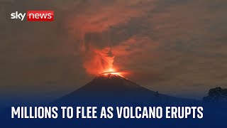 Popocatépetl Millions preparing to flee homes as Mexican volcano spews ash and rock [upl. by Cliff]