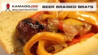 Kamado Joe  Beer Braised Brats [upl. by Salokin]