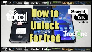 How to Unlock any Straight talk Tracfone total wireless simple mobile phones for free [upl. by Hajin]