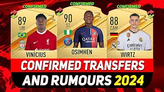 NEW CONFIRMED TRANSFERS amp RUMOURS 💰😳 ft VINICIUS JUNIOR WIRTZ OSIMHENetc [upl. by Adnicaj]