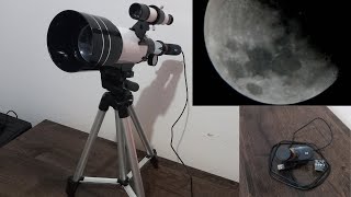 Outro nível  Telescópio pequeno  webcam Logitech c270 [upl. by Ellenrad]