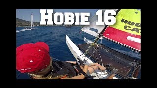 Hobie 16 sailing tutorial onboard commentary multicamera [upl. by Redle829]