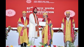 Kunwar Preet Singh BTCSE2024 on receiving the Presidents Gold Medal at 57th Convocation 2024 [upl. by Ojyma]