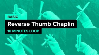 Reverse Thumb Chaplin • Balisong basic trick • 10 minutes loop [upl. by Jacquenetta]