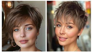 Best pixie cuts 2024  boycut hair style  short layered Bob Pixie Haircut 2024 [upl. by Saimon]