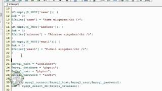 PHP Einstieg Teil 6  Formulare MySQL Anwendung [upl. by Tina]