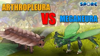 Arthropleura vs Meganeura  Prehistoric Insect FaceOff S1E1  SPORE [upl. by Notslah]