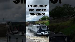 WE’RE SINKING 😩 shorts narrowboat boat [upl. by Boyt930]