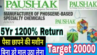 Paushak Ltd share Latest news⚫ Paushak share price target⚫ Multibagger Chemical stock⚫ Paushak share [upl. by Ewnihc]