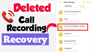 How to Recover Deleted Call Recording  Deleted Call Recording Recovery [upl. by Svensen]