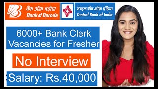 Bank Clerk Job Vacancy for all India Fresher Graduates  IBPS Bank Clerk Last Date [upl. by Ellezaj]