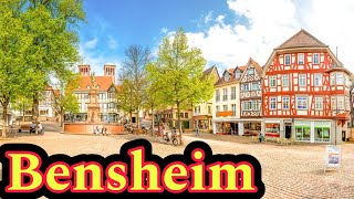 Bensheim Germany 🇩🇪 Walking Tour 4K Video [upl. by Arretahs]