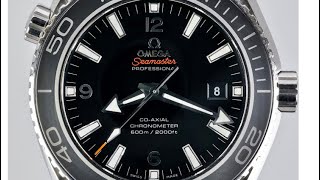 OMEGA SEAMASTER PLANET OCEAN 600M COAXIAL CHRONOMETER 455MM REF 23230462101001 [upl. by Eilrebmik]