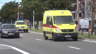 1080HD MUG AZ Damiaanamp ambulance Oostende terugkeer naar ziekenhuis [upl. by Halstead]