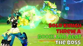 Solo Kinich threw a Boom and beat the Boss 【Genshin Impact】 [upl. by Barcus]