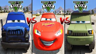 Lightning McQueen vs Broadside vs Miles Axlerod GTA 5  which is best [upl. by Dorin419]