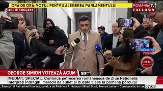 Alegeri parlamentare 2024 Simion este primul politician care a votat ”Lăsațivă de coțcării” [upl. by Morty]