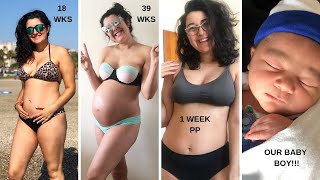 MEET OUR SON Pregnancy Transformation  Week 10  1 Week PP [upl. by Lirba]