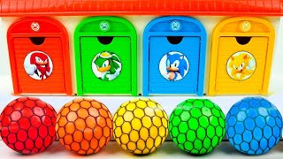 Oddly ASMR Garage l How I Made 4 Rainbow Superhero PJ Masks Mixing Rainbow Ball of 4 Color ASMR [upl. by Bowrah]