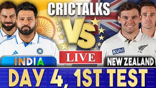 Live IND Vs NZ Day 4  1st Test  Live Scores amp Commentary  India vs New Zealand  2024 Series [upl. by Elletsirk823]